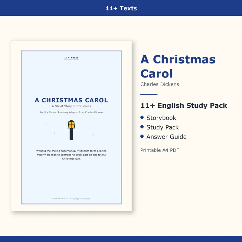 A Christmas Carol 11+ study pack cover